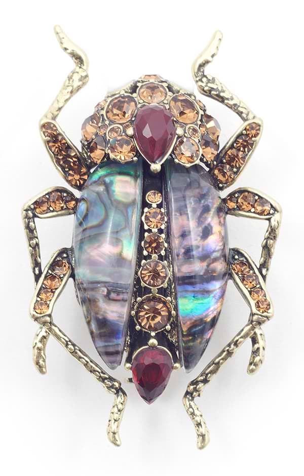 Bill Skinner Bejewelled Beetle Brooch