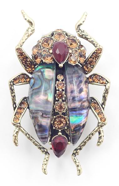 Bill Skinner Bejewelled Beetle Brooch