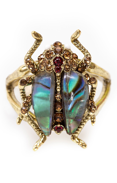 Ladies Bill Skinner Bejewelled Beetle Ring