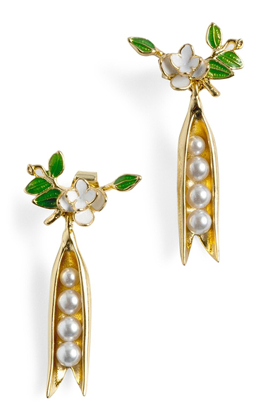 Bill Skinner Peapod Drop Earrings