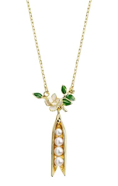 Bill Skinner Single Peapod Pendant Necklace