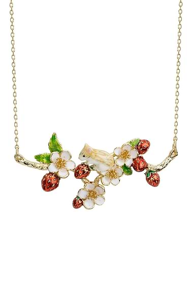 Strawberry & Mouse Necklace