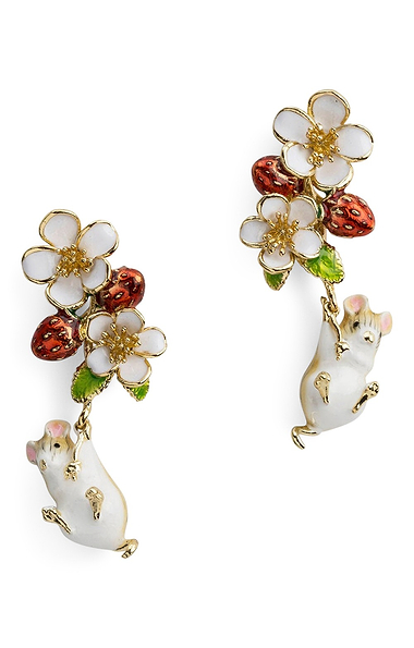 Strawberry & Mouse Earrings