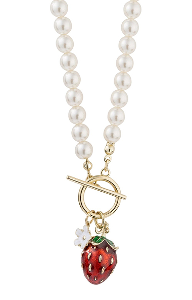 Strawberry Pearl Necklace