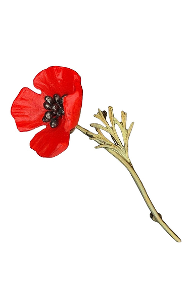 Ladies Michael Michaud Poppy Brooch