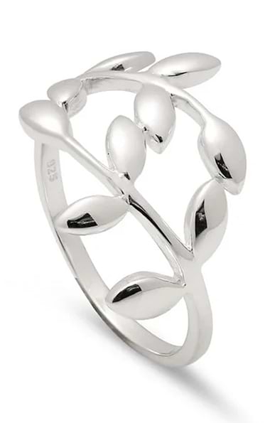 Ladies Adjustable Tree Leaf Ring