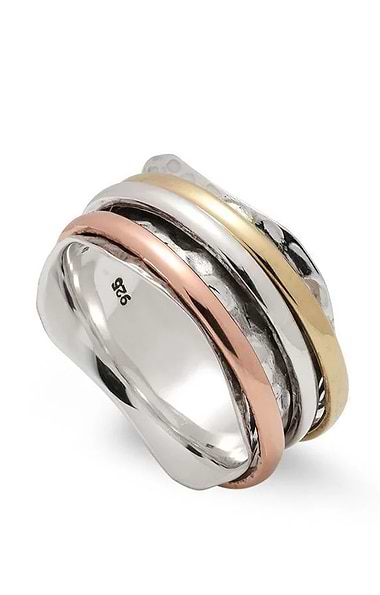 Ladies Wave Multi Banded Ring