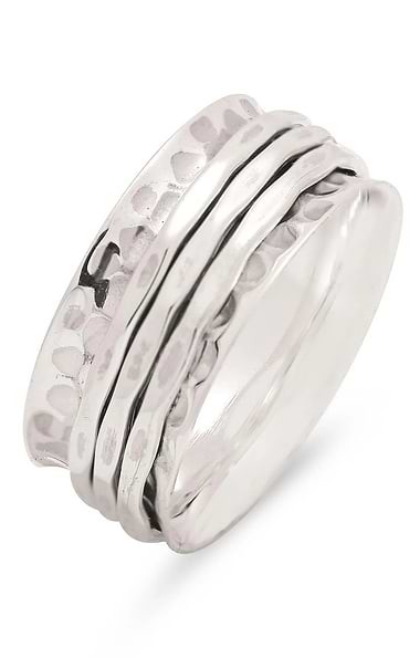 Ladies Narrow Banded Triple Spinning Ring