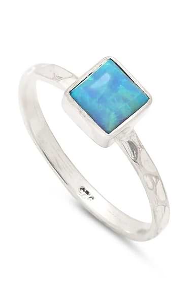 Ladies Square Opal Ring