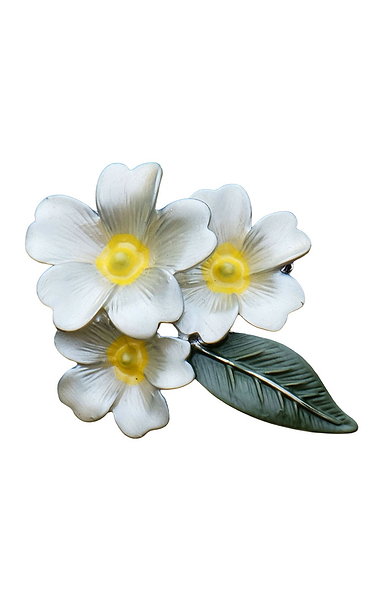 Ladies Primrose Yellow Flower Brooch