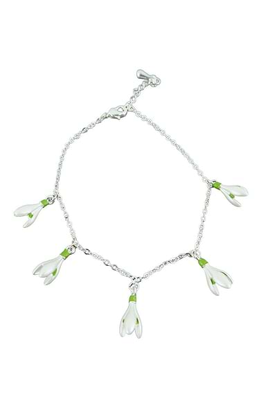 Ladies Snowdrop Charm Bracelet