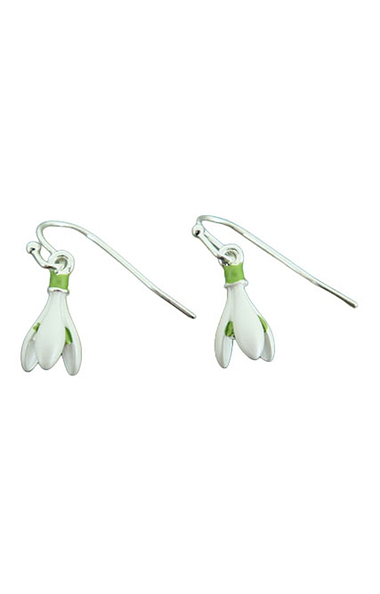 Ladies Snowdrop Open Flower Brooch