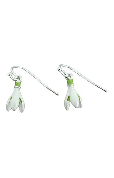 Ladies Snowdrop Open Flower Brooch