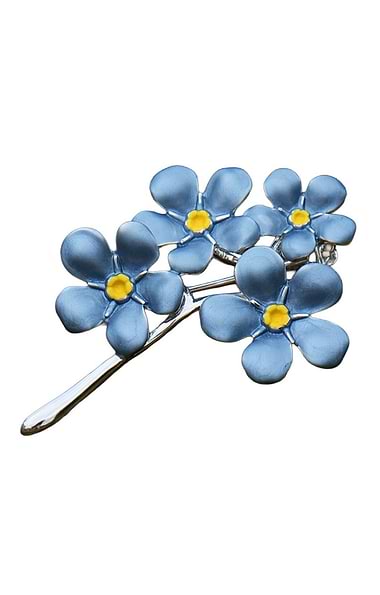 Ladies Forget Me Not Flower Brooch