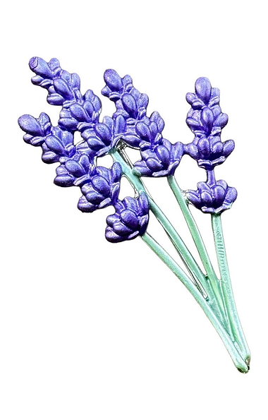 Ladies Lavender Flower Brooch