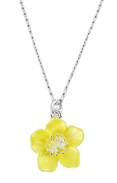 Ladies Mini Buttercup Yellow Necklace