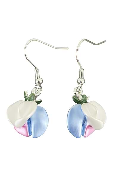 Ladies Sweet Pea Pastel Drop Earrings