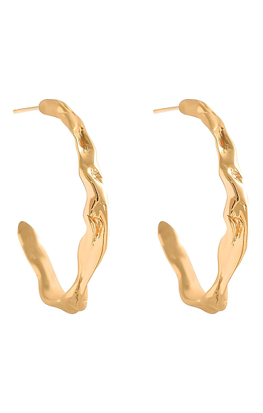 Ladies Wave Hoop Earrings