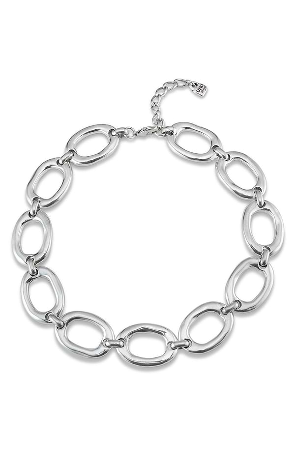 Uno de 50 Oval Link Silver Plated Necklace