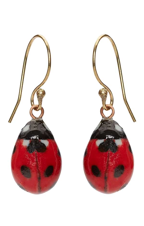 Ladybird Drop Earrings