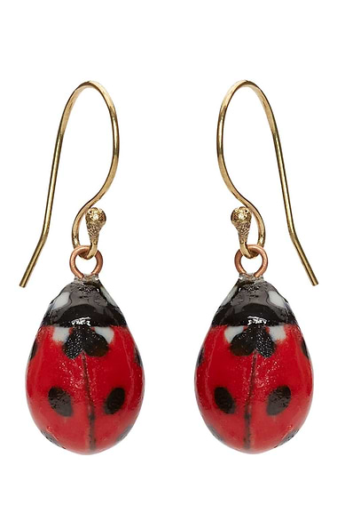 Ladybird Drop Earrings