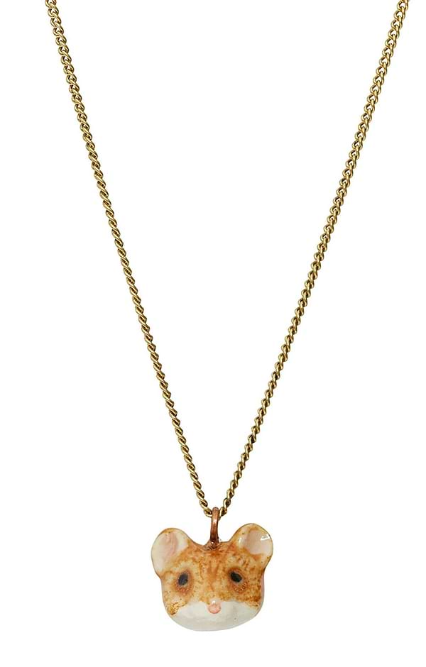Tiny Mouse Head Necklace