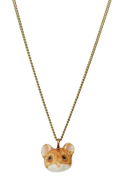 Tiny Mouse Head Necklace