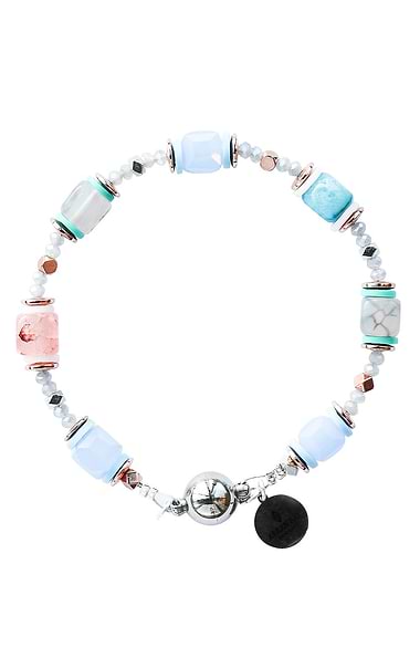 Arran Bay Glass & Pastel Agate Bracelet