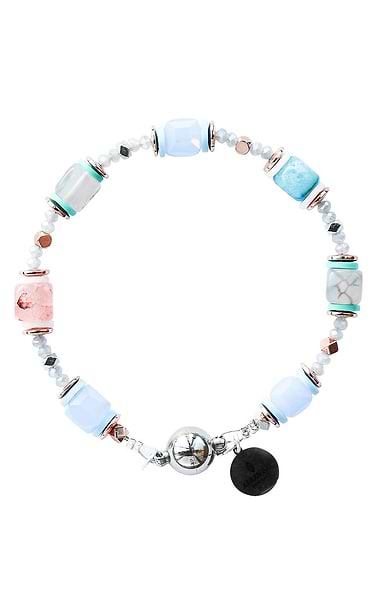 Arran Bay Glass & Pastel Agate Bracelet
