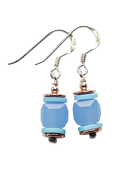 Arran Bay Glass & Pastel Agate Earrings