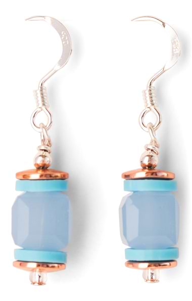 Arran Bay Glass & Pastel Agate Earrings