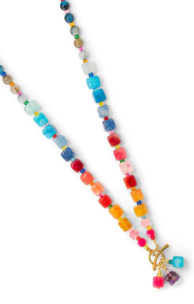 Arran Bay Multi Agate Charm Necklace
