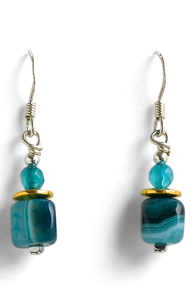 Arran Bay Agate Hematite Earrings