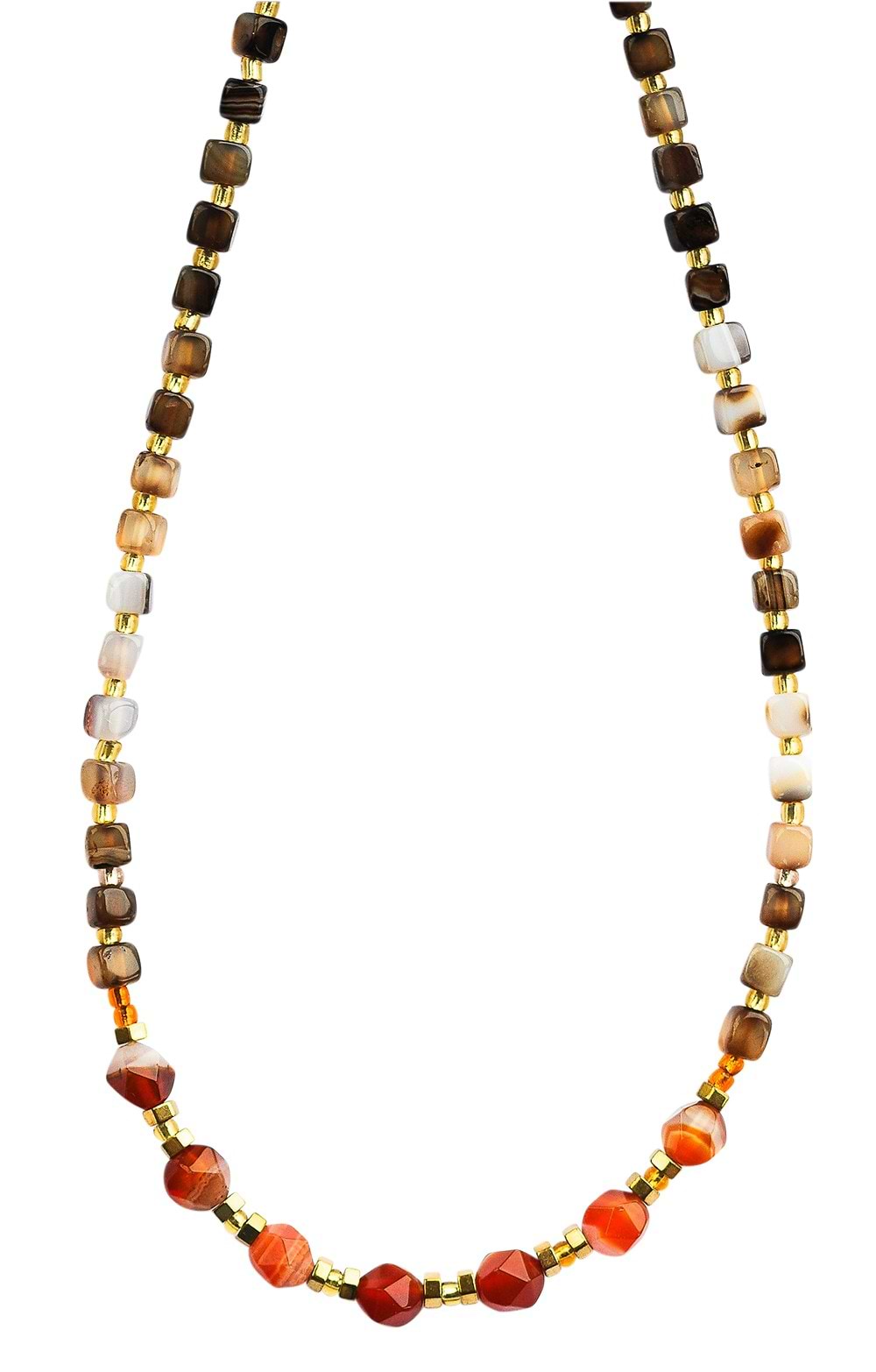 Ladies Arran Bay Hematite Russet Agate Necklace House of Bruar