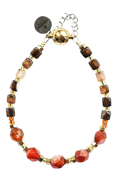 Arran Bay Hematite & Russet Agate Bracelet