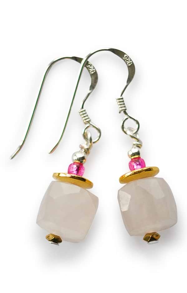 Arran Bay Rose Quartz Earrings