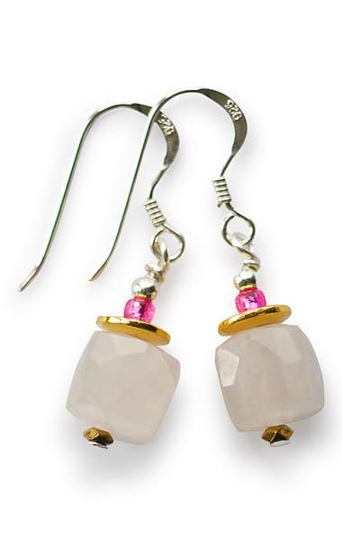 Arran Bay Rose Quartz Earrings