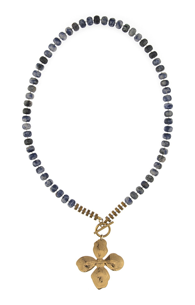 Arran Bay Jasper Gold Flower Necklace