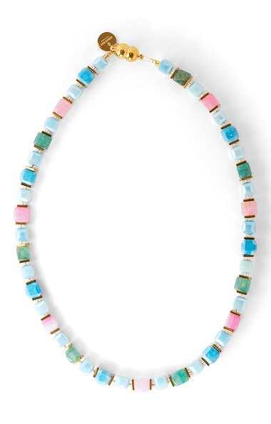 Arran Bay Agate, Hematite and Glass Bead Necklace