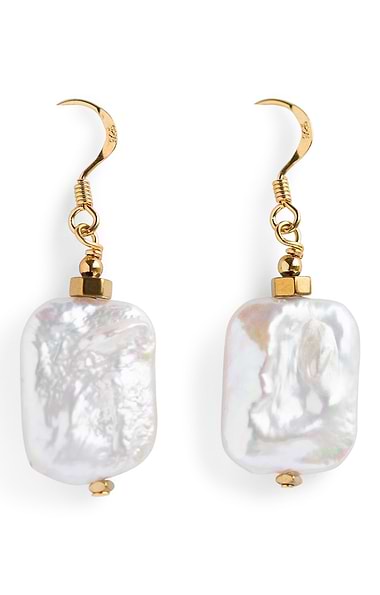 Arran Bay Keshi Pearl Drop Earrings