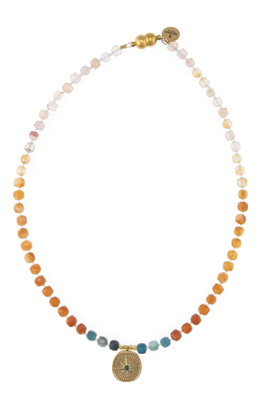Arran Bay Compass Agate Pendant Necklace