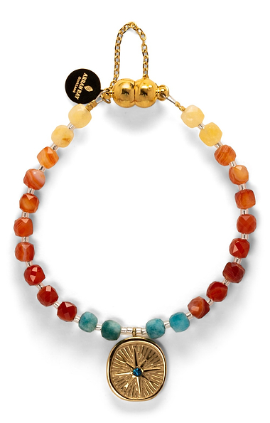 Arran Bay Compass Bracelet with Agate
