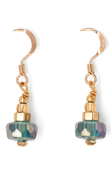 Arran Bay Zion Turquoise Glass Drop Earrings