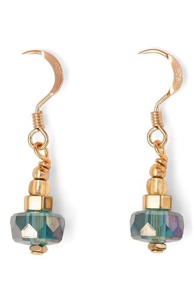 Arran Bay Zion Turquoise Glass Drop Earrings