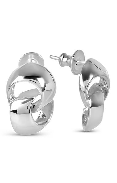 Double Loop Stud Earrings