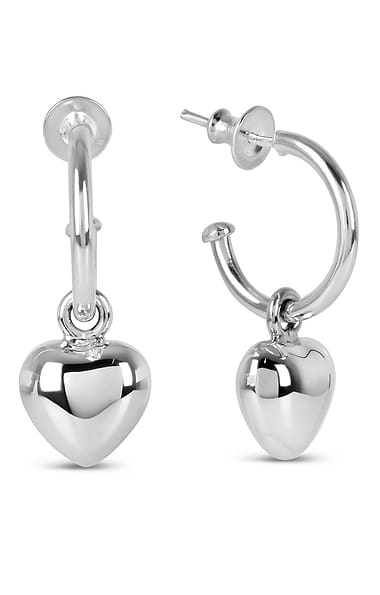 Half Hoop Heart Earrings