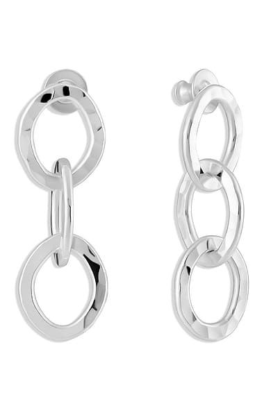 Nickel Free Silver Three Link Earrings
