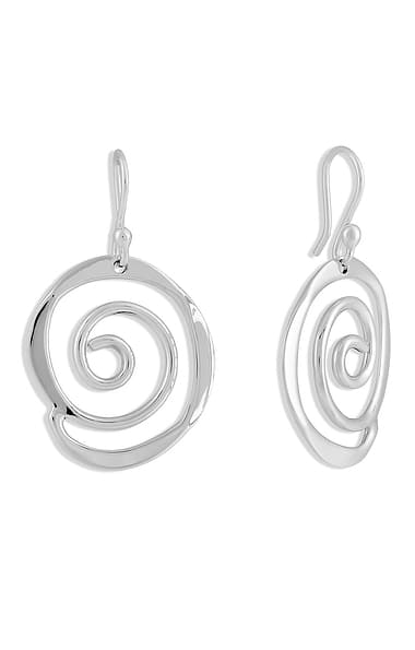 Nickel Free Silver Swirl Earrings