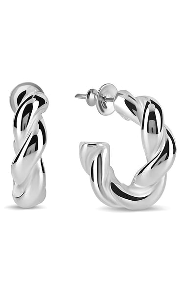 Ladies Silver Rope Studs