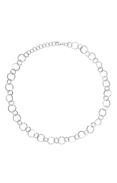 Tianguis Jackson Silver Hammered Hoop Necklace